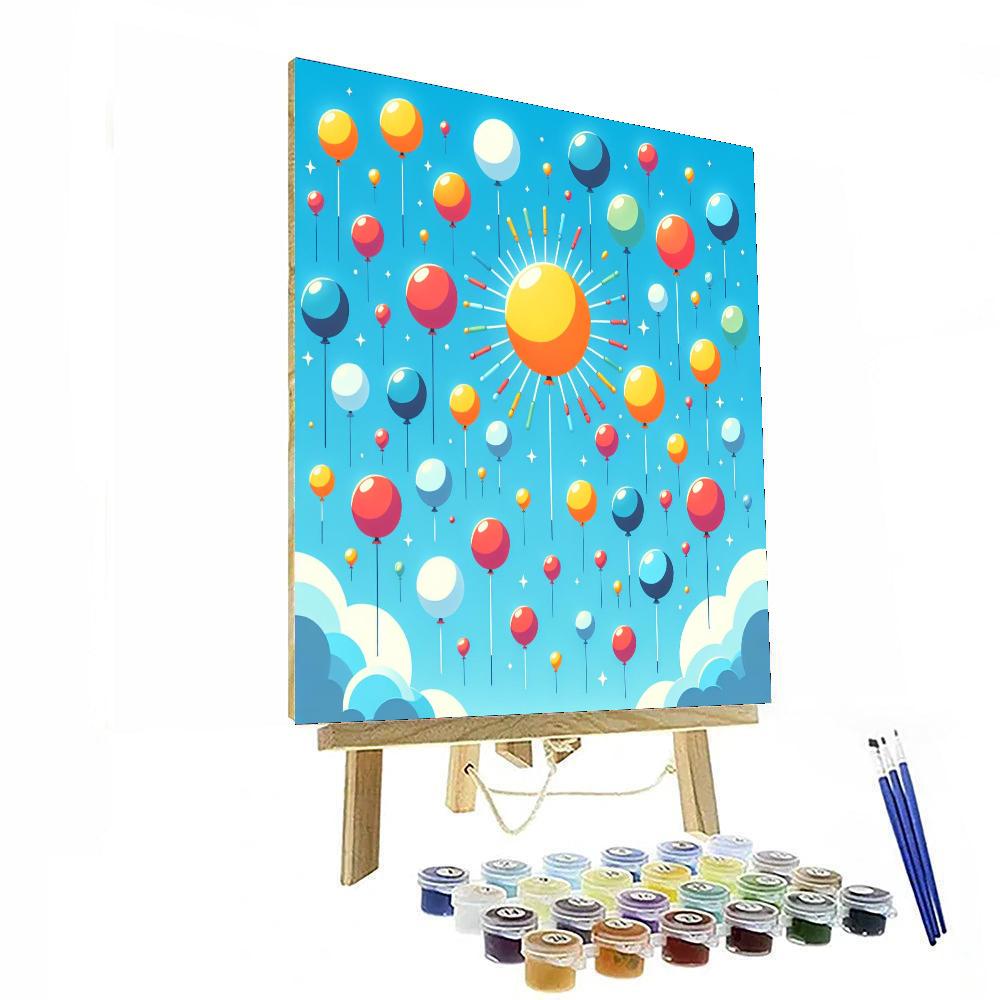 Bouncing Balloon Adventure DIY Paint By Numbers