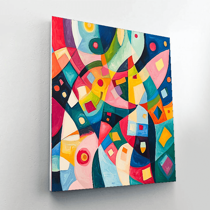 Wassily Kandinsky Inspired Playful Abstract Dance  Painting By Numbers Kit