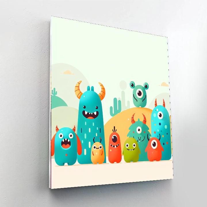 Merry Monster Mania Paint By Numbers Art