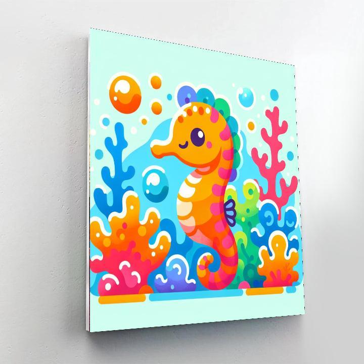 Sweet Seahorse Paint By Color
