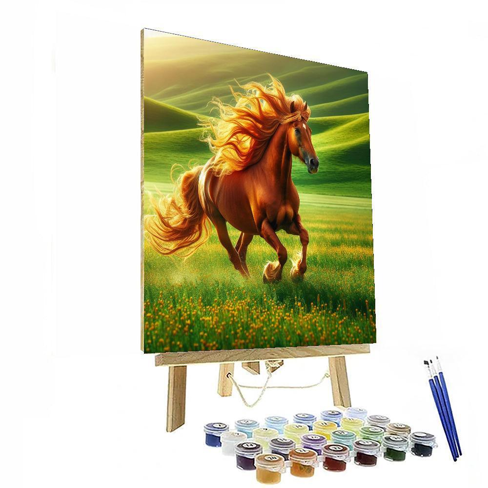 Majestic Stallion's Gallop Painting By Numbers Kit