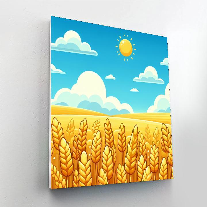 Windy Wheat Field Whirl Paint By Color