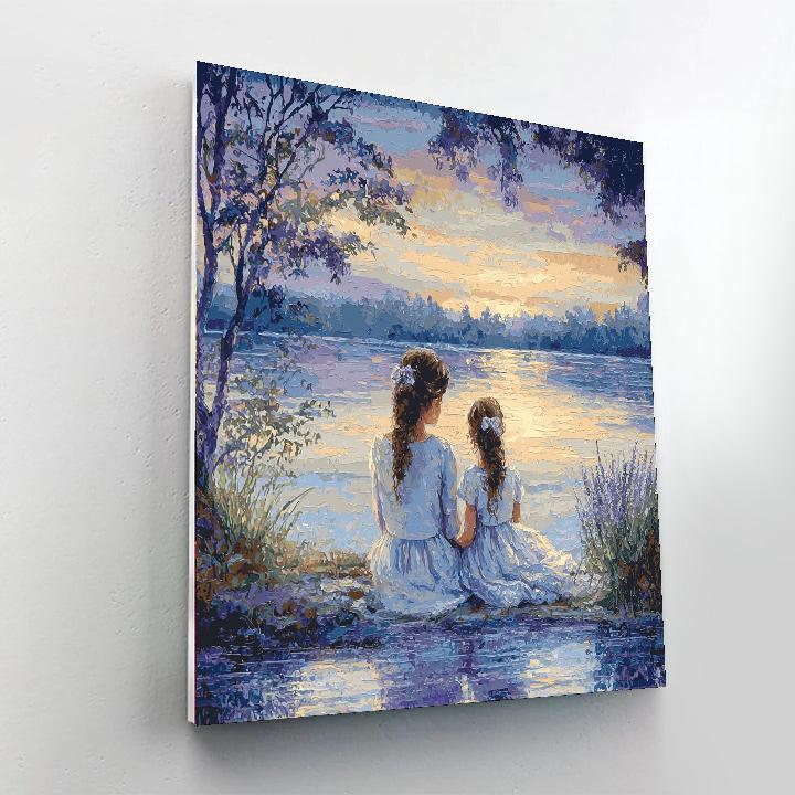 Reflective Twilight Number Painting