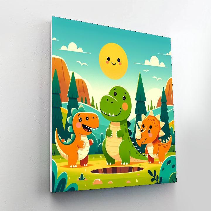 Dino Playtime Adventures DIY Paint By Numbers