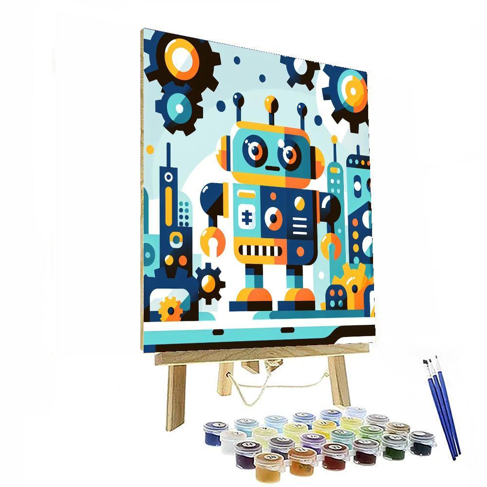 Robotic Buddy Adventure Paint By Numbers