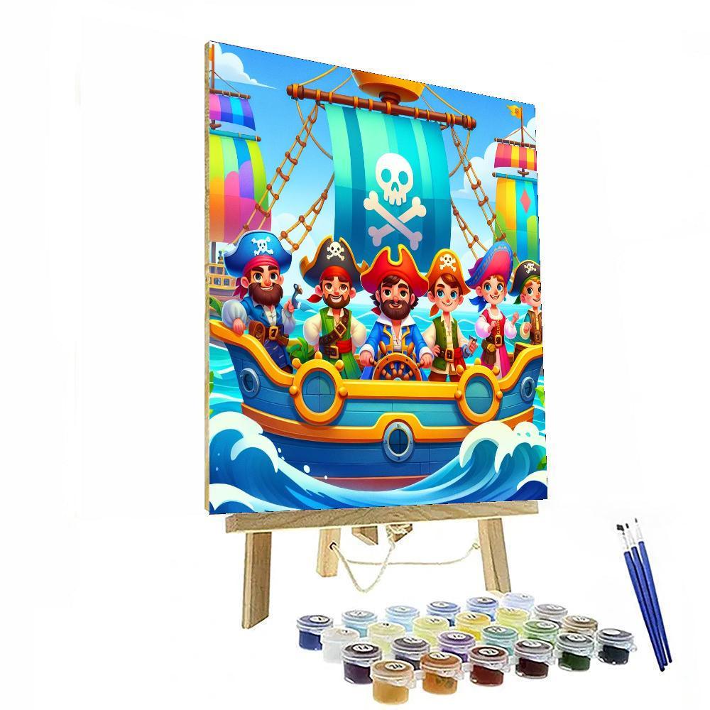 Silly Pirate Crew Number Painting