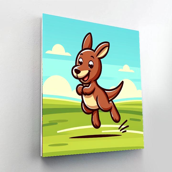 Playful Kangaroo Paint By Color