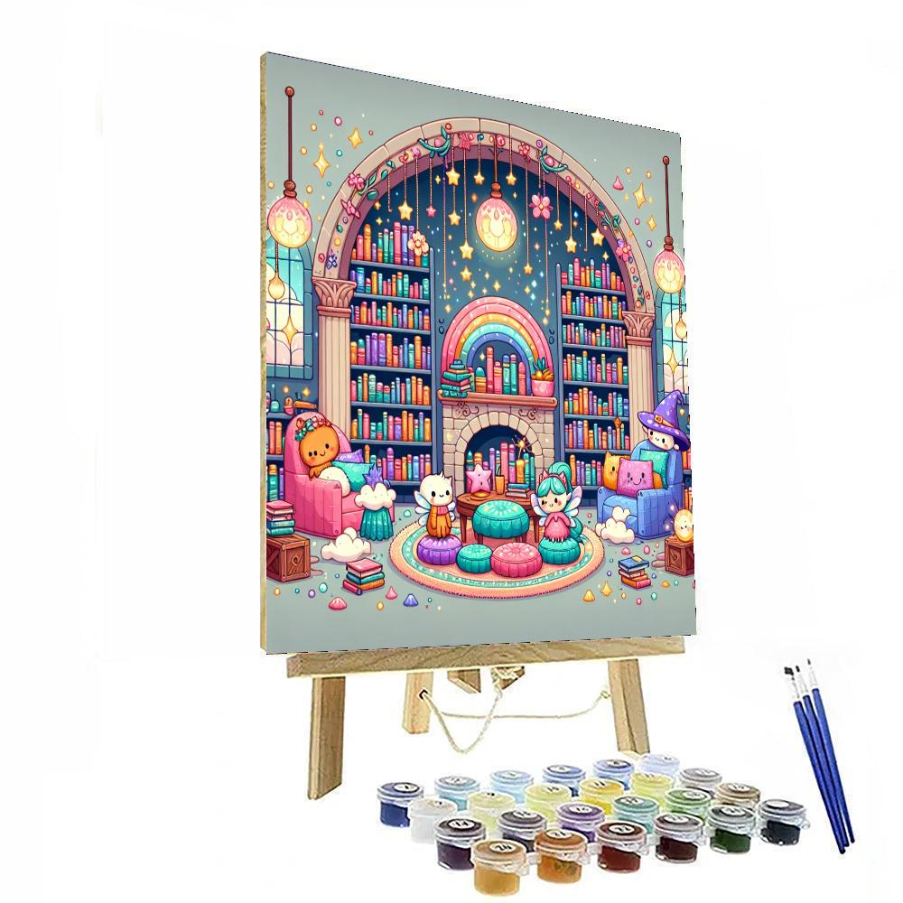 Journey Through A Magical Library Number Painting