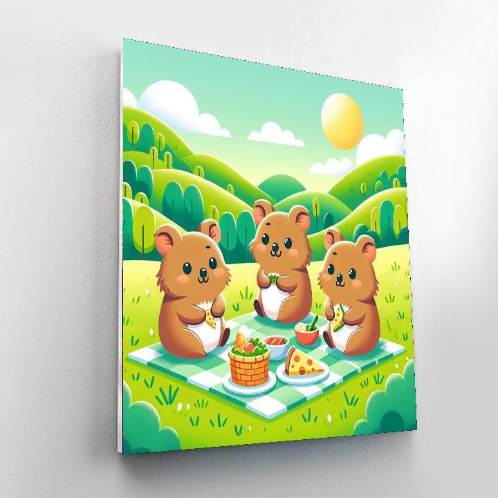 Quaint Quokka Picnic Paint By Number