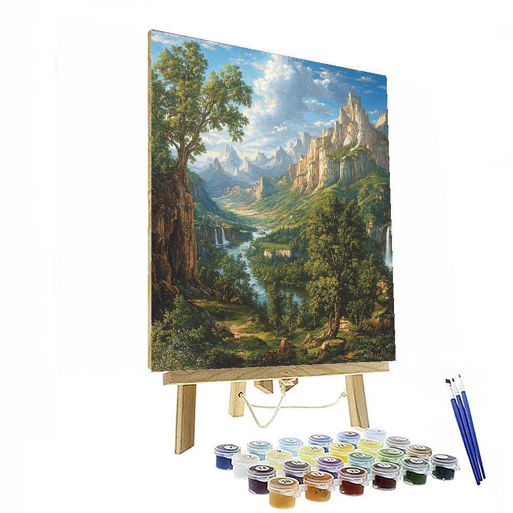 Thomas Cole Inspired Enchanting Wilderness  Paint By Numbers Kits