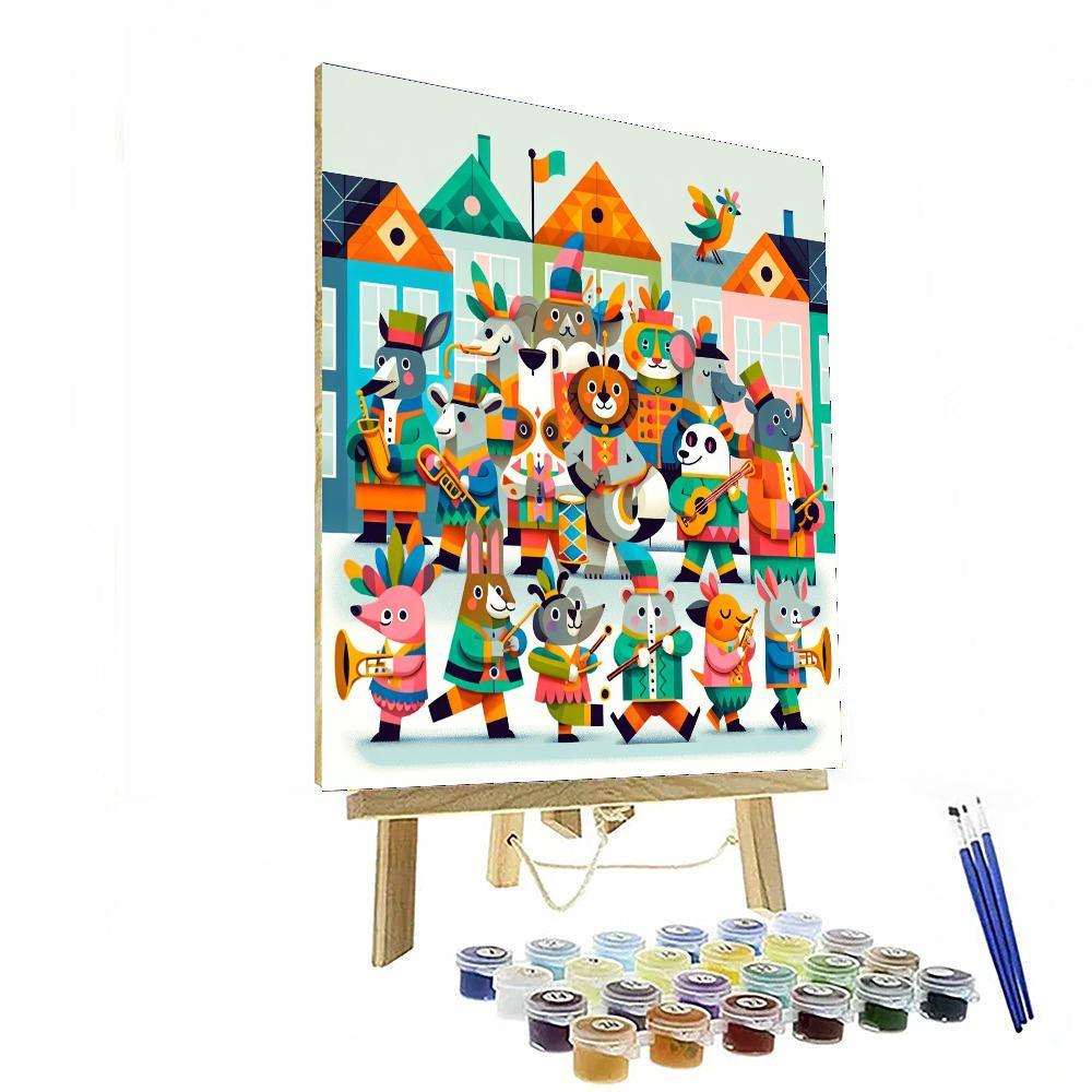 Animal Parade Extravaganza Painting By Numbers Kit