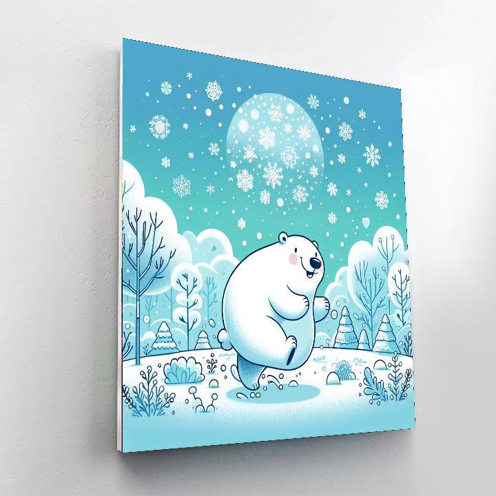 Polar Bear's Winter Wonderland Numbered Painting Kits
