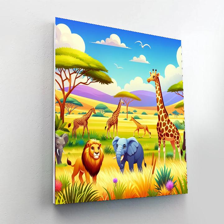 Wildlife Animal Kingdom Painting Number Kit