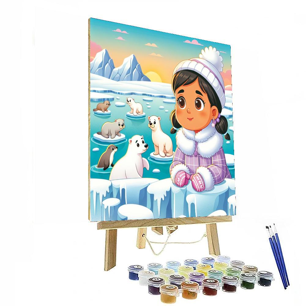 Arctic Wildlife Exploration Painting Number Kit