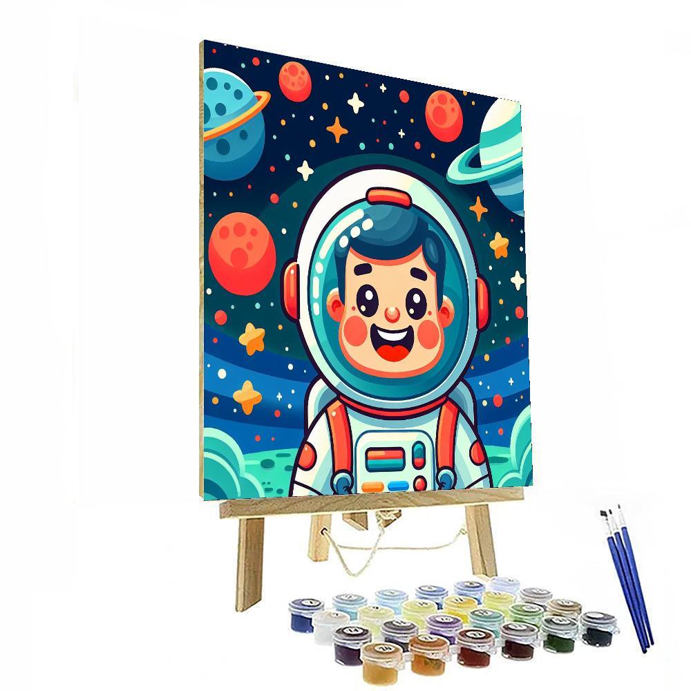 Joyful Astronaut Paint By Color