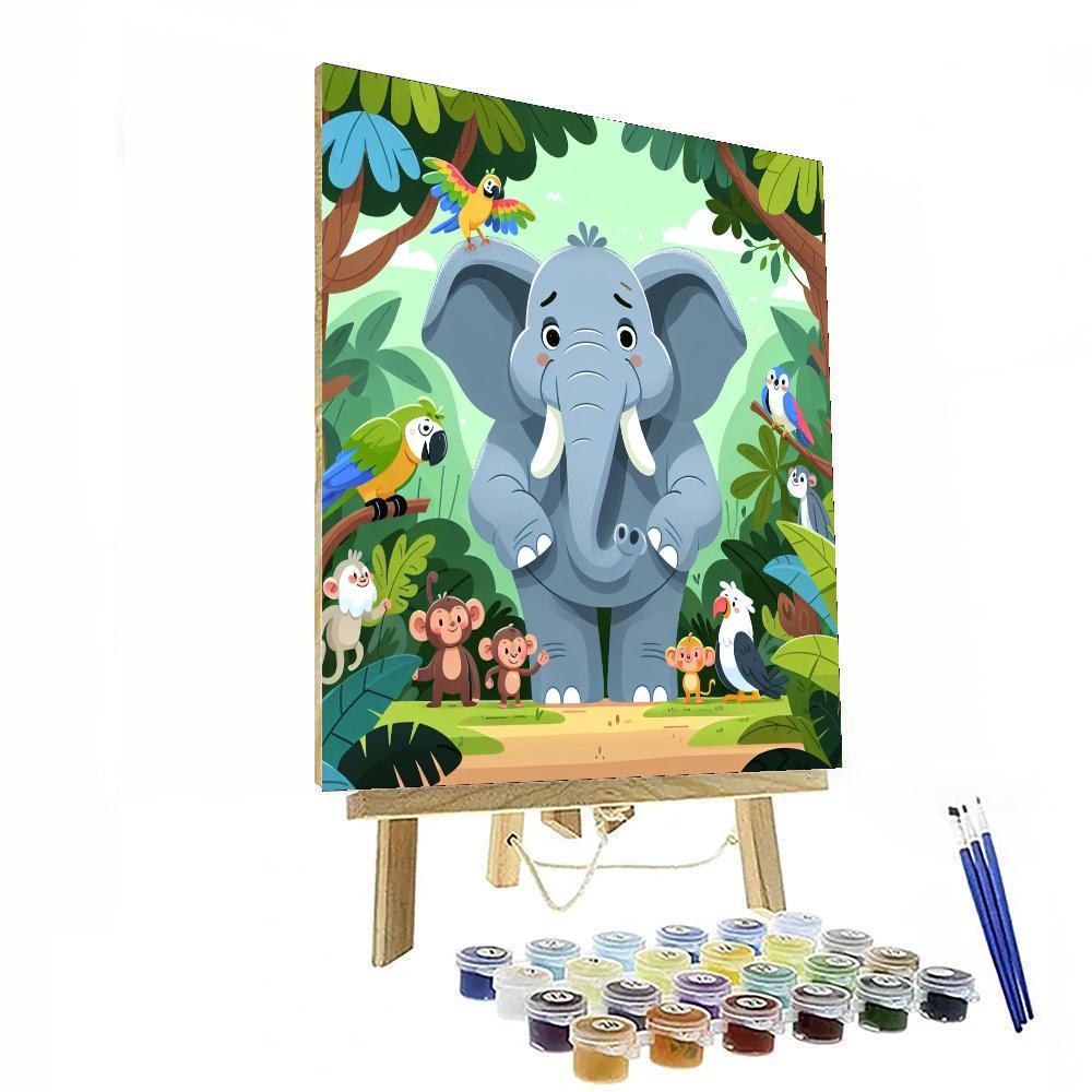 Gigantic Elephant Adventure Numbered Painting Kits