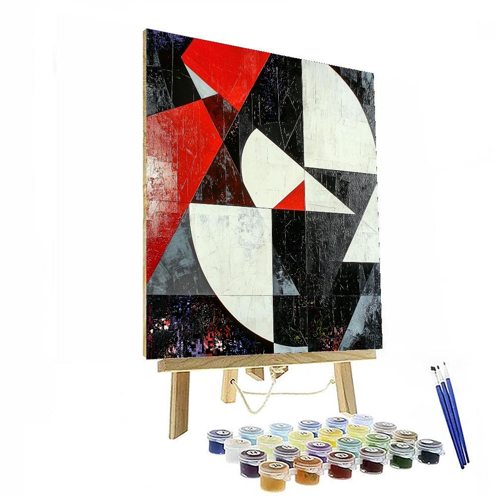 Kazimir Malevich Inspired Interplay Of Forms  Paint By Color