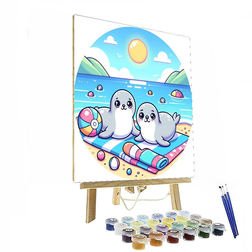 Sassy Seals Paint By Numbers Art