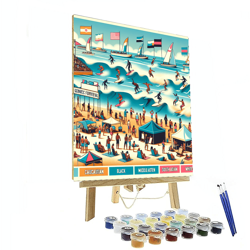Noosa Festival Of Surfing - Australia Paint By Numbers Art