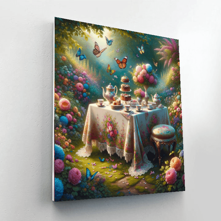 Garden Tea Party - DIY Painting By Numbers Kit