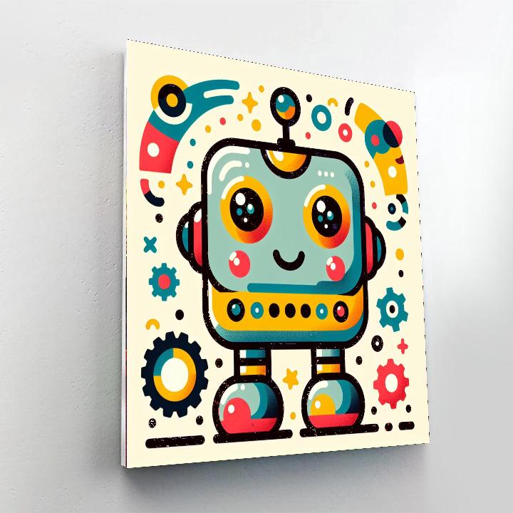Fantasy Robot Friends Paint By Numbers Art