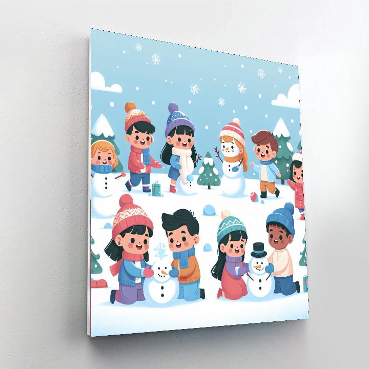 Happy Snow Day Paint By Numbers