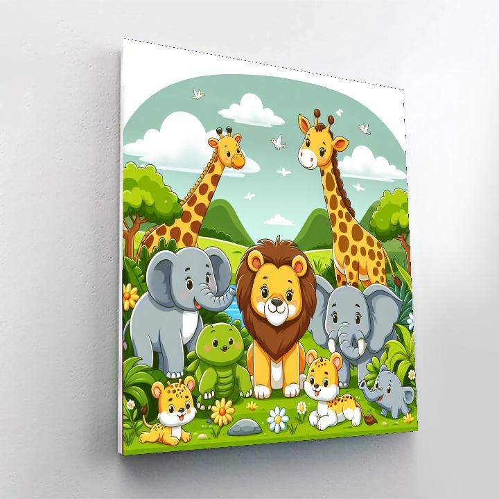 Wild Animal Wonders Number Painting