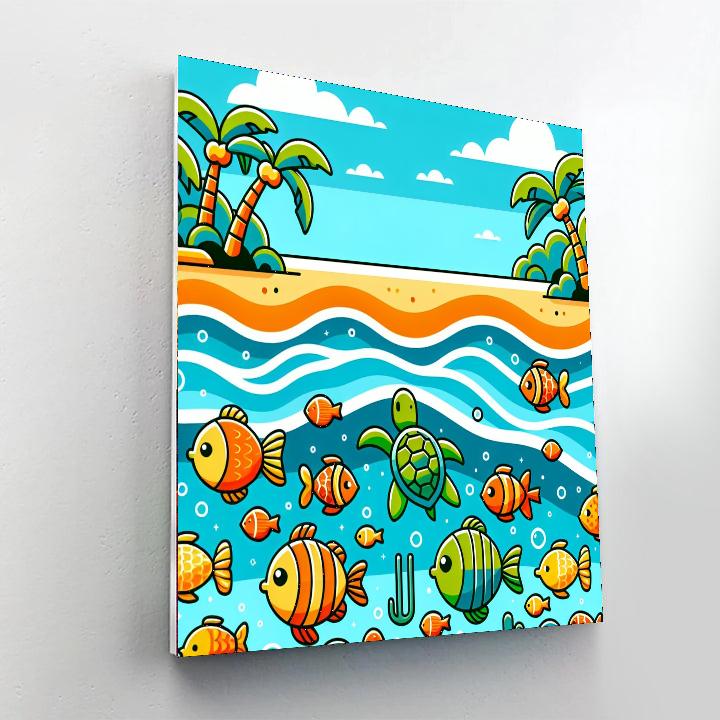 Tropical Ocean Escape Paint By Numbers