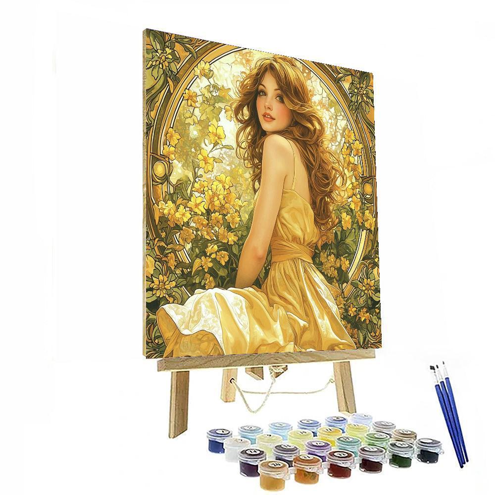Alphonse Mucha Inspired Radiance Of The Four Seasons  Paint By Numbers Kits