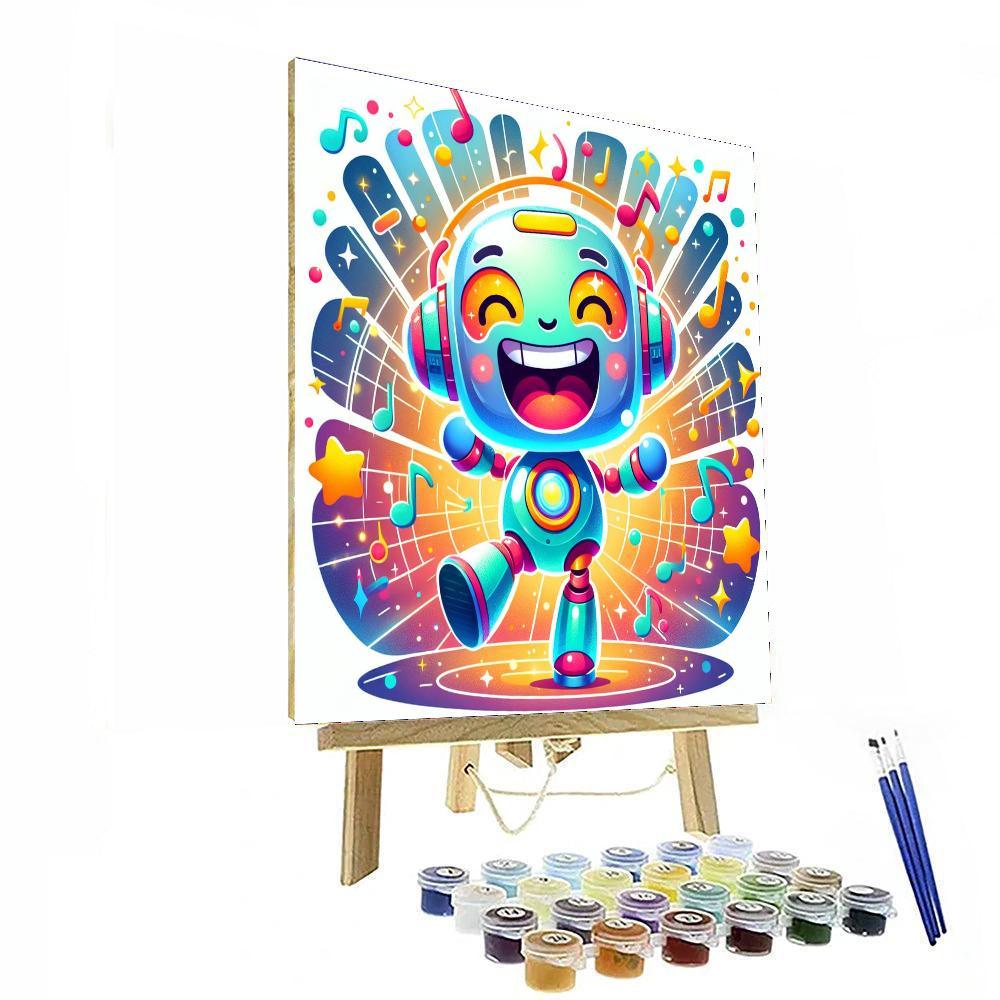 Silly Robot Dancer Paint By Color