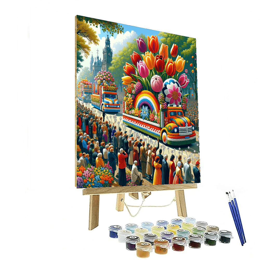 The Flower Parade In Holland Painting By Numbers Kit