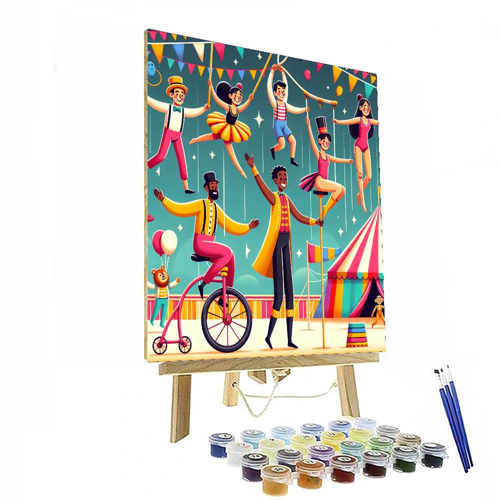 Circus Acrobats Challenge Paint By Number