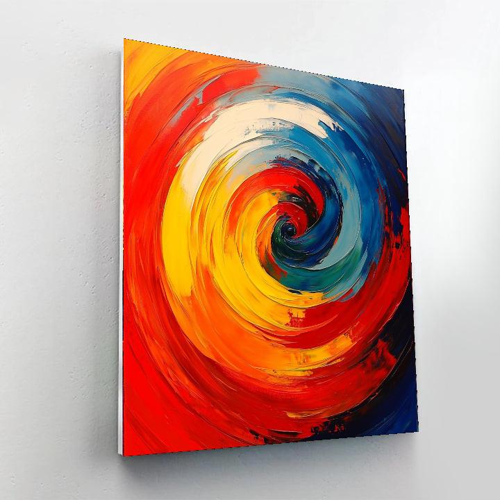 Pollock Inspired Whirlwind Emotions  Number Painting