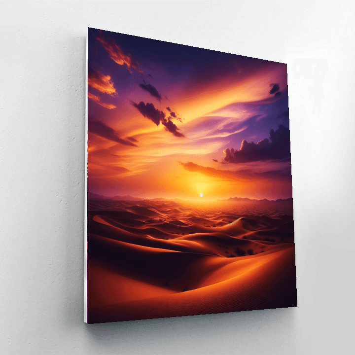 Sunset Oasis Patio Canvas Number Painting