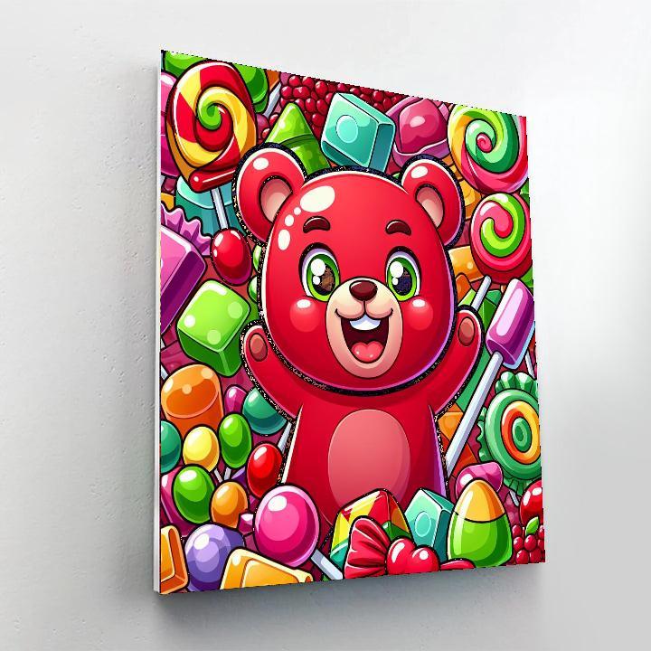 Playful Gummy Bear DIY Paint By Numbers