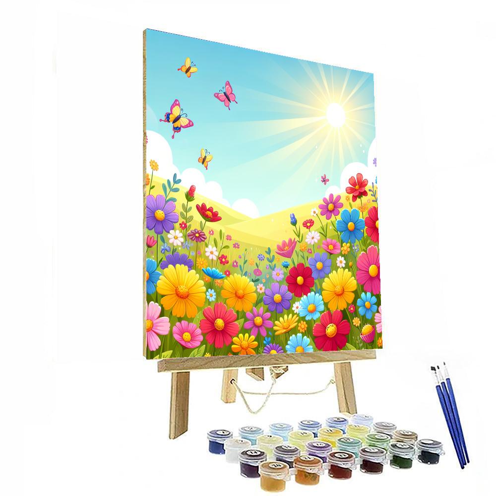 Wildflower Field Painting By Numbers Kit