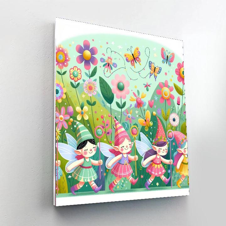 Garden Pixie Parade Paint By Color