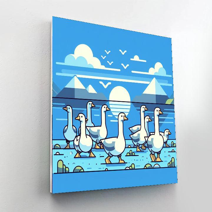Gleeful Goose Gathering Paint By Color