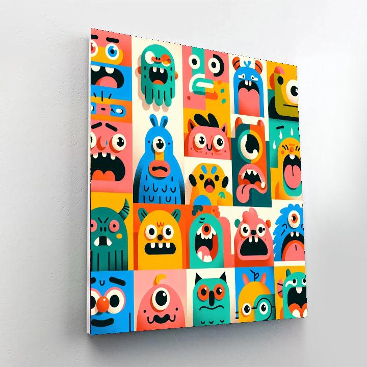 Funny Faces Number Painting