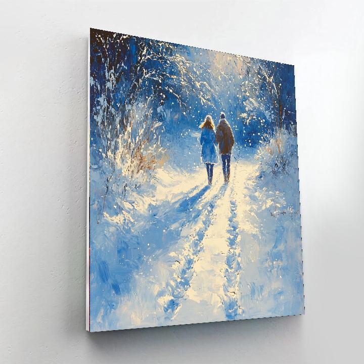 Silent Snowfall Stroll DIY Paint By Numbers