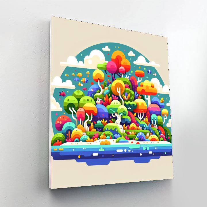 Island Of Imagination Paint By Color