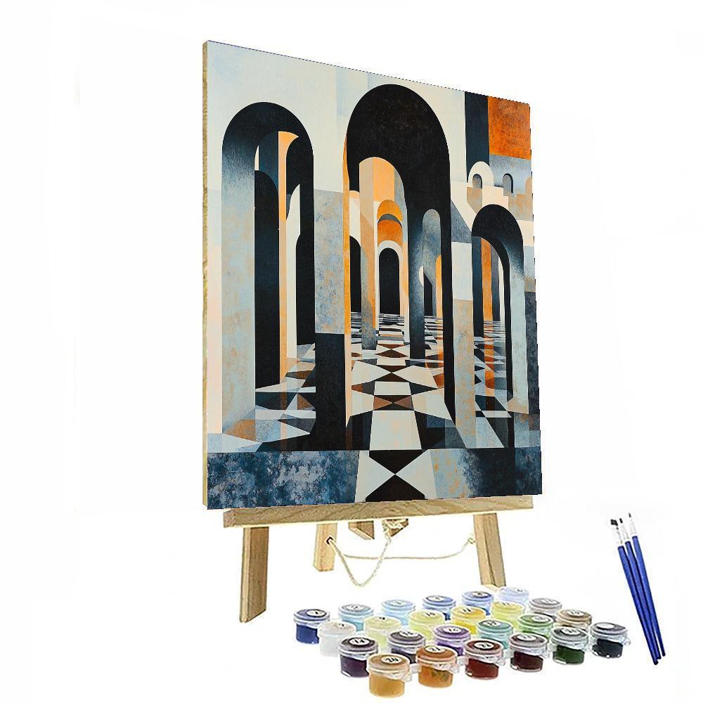 M.C. Escher Inspired Symmetry Of Perception  Number Painting