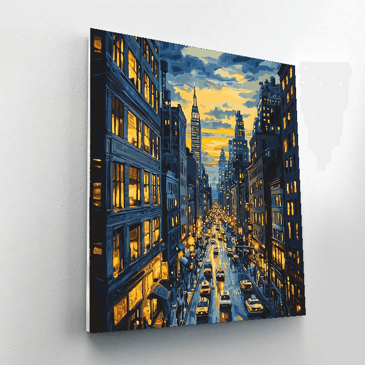 Edward Hopper Inspired Dreamy City Nights  Painting By Numbers Kit