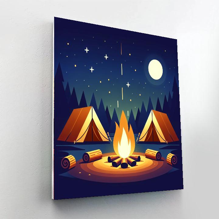Starry Campfire Night Numbered Painting Kits