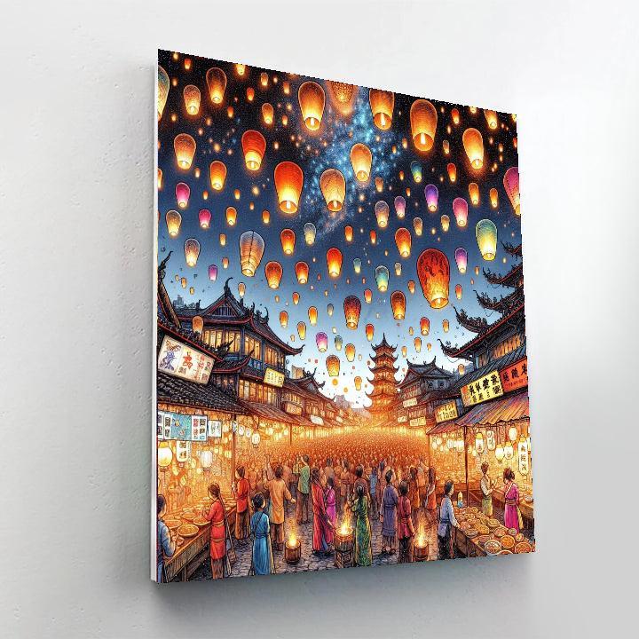 Festival Of The Lanterns - Taiwan Numbered Painting Kits