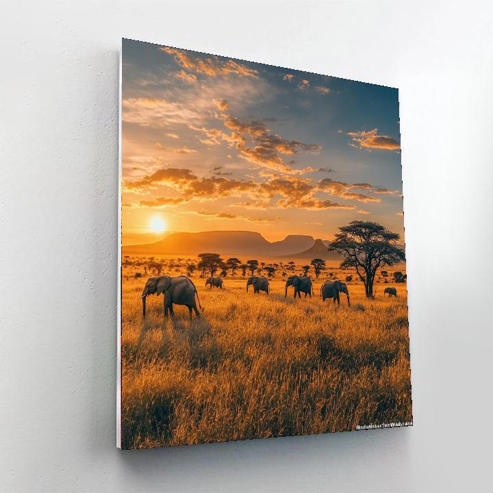 Tsavo National Park - Kenya Numbered Painting Kits
