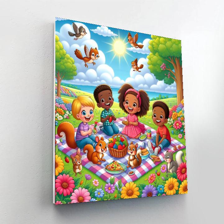 Cheerful Picnic Day Paint By Numbers