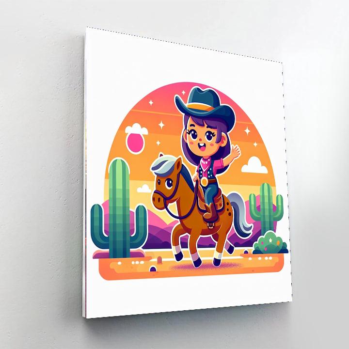 Wild West Cowgirl Painting By Numbers Kit