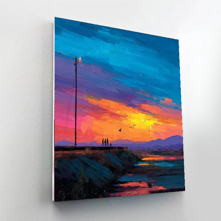 Evening Embrace Number Painting