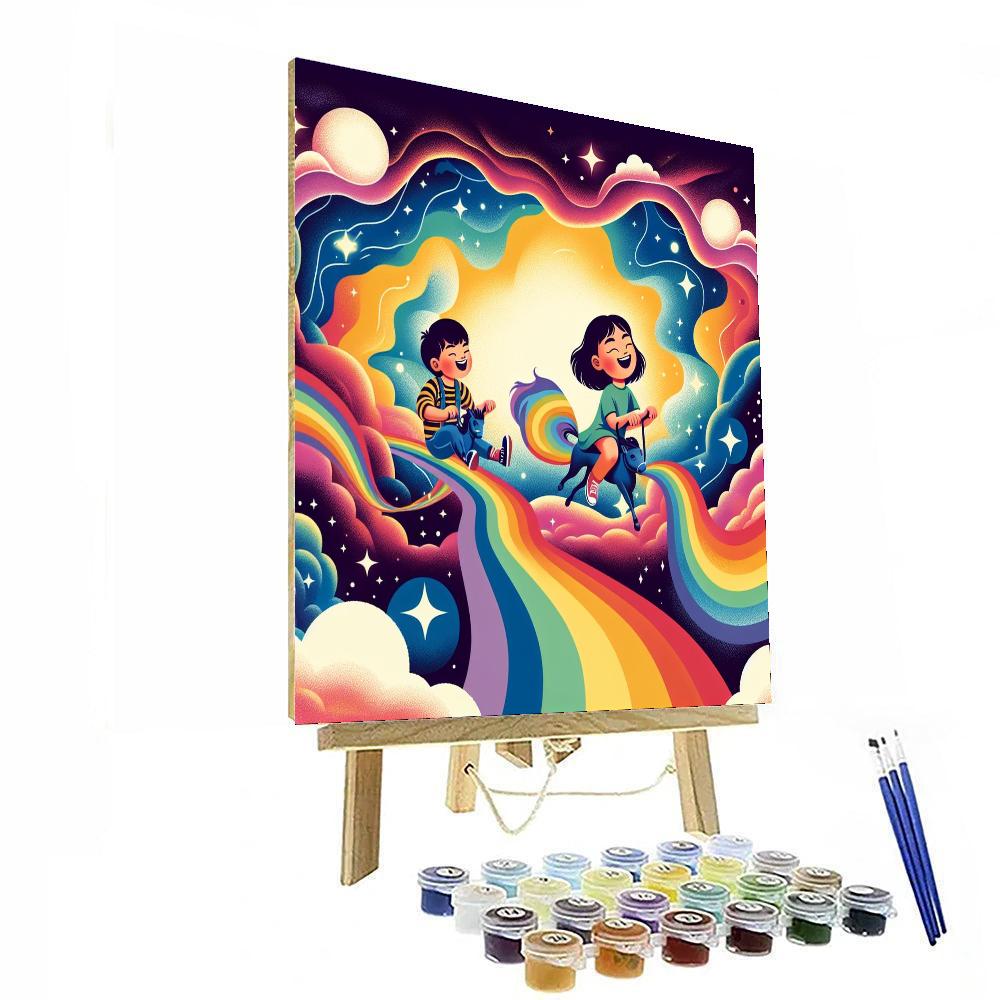 Cosmic Rainbow Adventure Number Painting